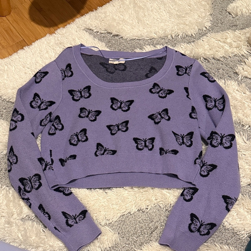 La Hearts Lavender Knit Sweater